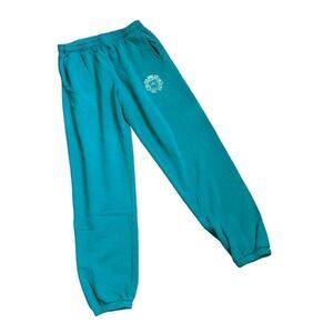 Sporty & Rich Elastic Waist Crest Sweatpants Women’s Teal Size Large